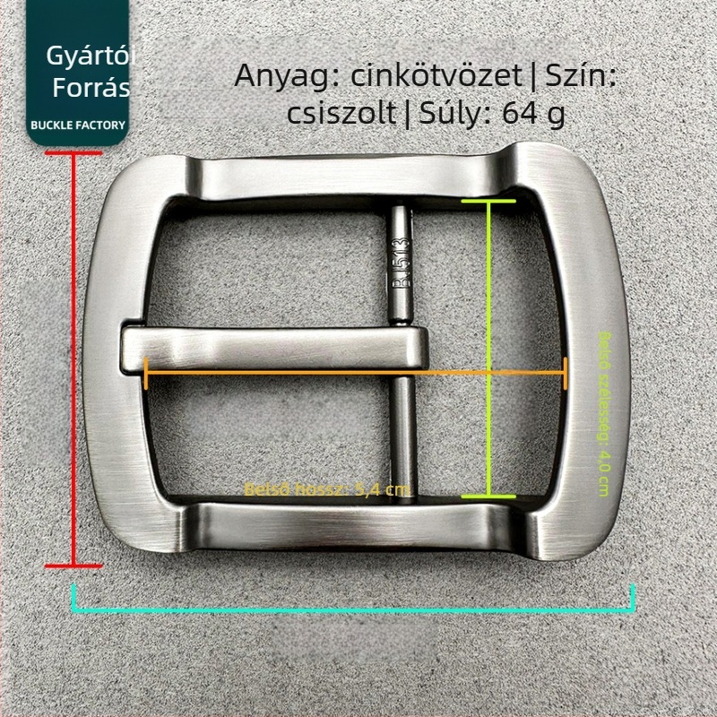 Férfi övcsat – cinkötvözet, japán övcsat, kompatibilis vászonövvel, kültéri/off-road használatra, G-Metal