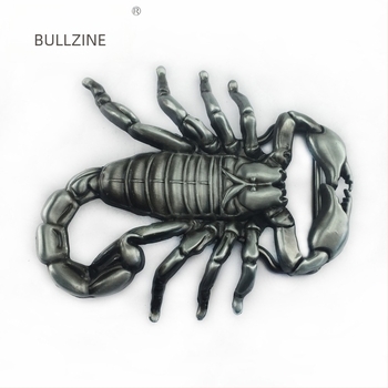 BULLZINE ötvözetből készült övcsat, western cowboy stílus, környezetbarát, skorpió minta, sima csat