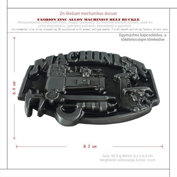 BULLZINE Övcsat 02891 Ötvözet, Sima csat, Nyugati Cowboy Stílus, Ódon ón befejezés