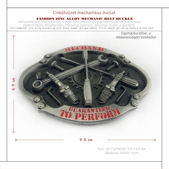 BULLZINE övcsat ötvözetből, sima csat, nyugati cowboy-stílus, kültéri szabadidős használatra