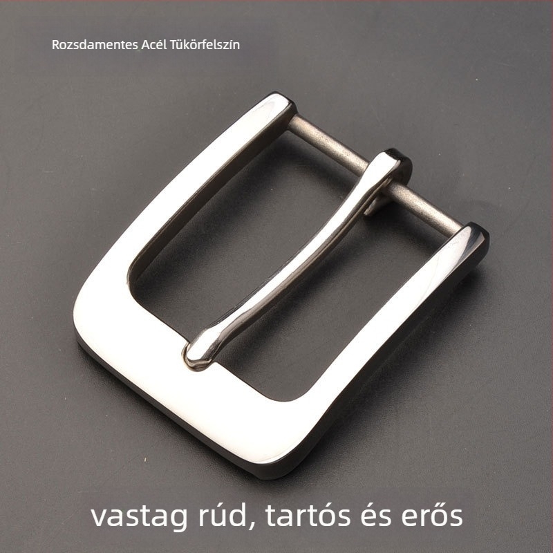 Férfi övcsat, 304 rozsdamentes acélból, sima felület, tűcsat, övszélesség 3,8
