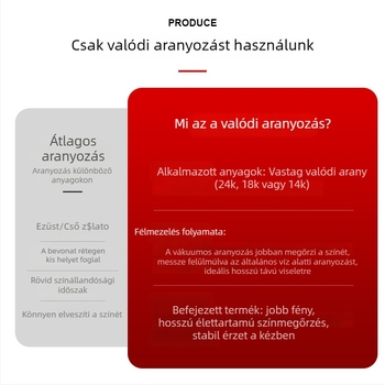 Virág alakú nyaklánc — rézötvözet bevonattal, 3A cirkónium medál, klasszikus lánc, tömeg 20 g