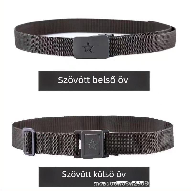 Szövött külső öv, uniszex taktikai vászonöv műanyag csattal, 2–4 cm szélesség, 2024 tavasz