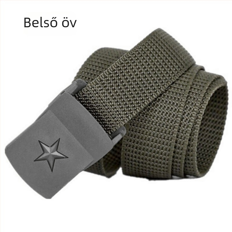 Szövött külső öv, uniszex taktikai vászonöv műanyag csattal, 2–4 cm szélesség, 2024 tavasz