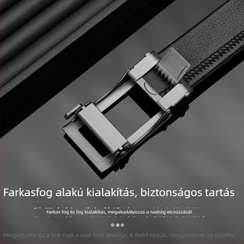 Automata övcsat – férfiaknak, ötvözet, téglalap alakú, üzleti stílus