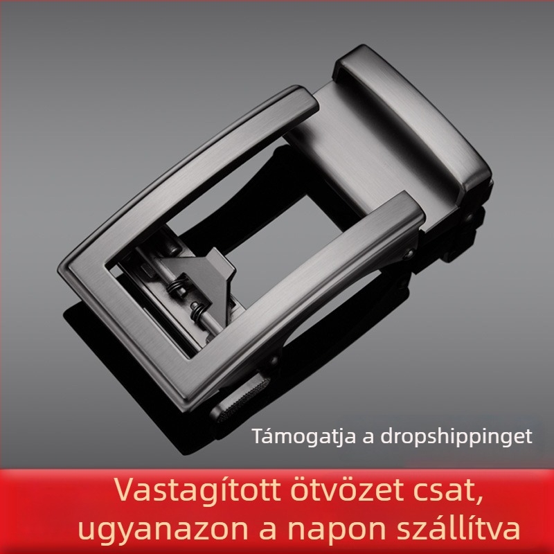 Automata övcsat – férfiaknak, ötvözet, téglalap alakú, üzleti stílus
