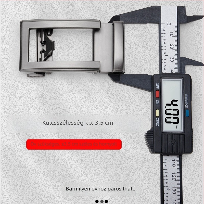 Automata övcsat – férfiaknak, ötvözet, téglalap alakú, üzleti stílus