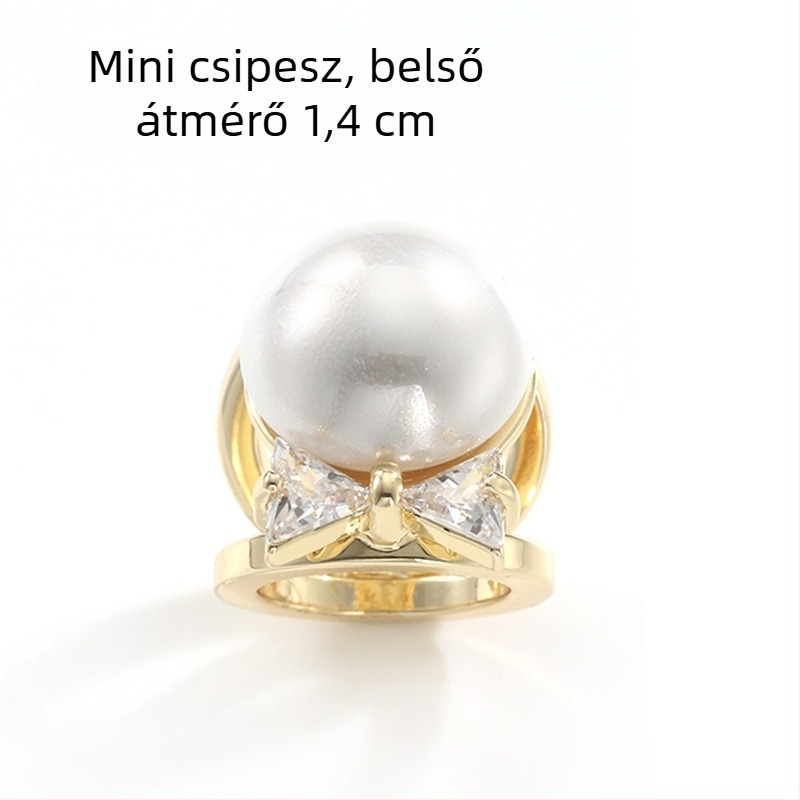 Réz selyemsál kapocs – női minimalist stílus, masni formájú, cirkónia beépítésével, elektroplatálás, őszi 2024 megjelenés