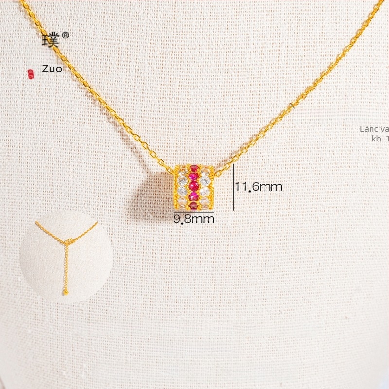 Réz nyaklánc elektroplatírozott bevonattal, kulcscsonti lánc, márka P·z accessories/puzuo, eredet Yiwu