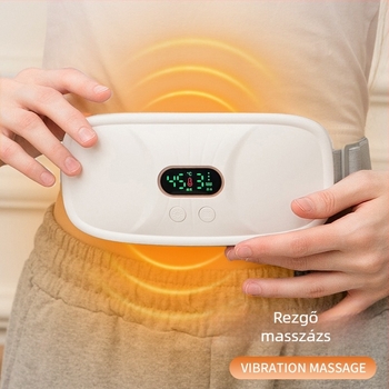 Derékmelegítőöv N6 – derék masszírozó melegítő és vibrációs masszázs, 4 fokozat, 45–65°C, tölthető energiaforrás