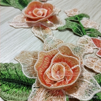 Bujor hímzéses gallér applikáció gyerekeknek - poliészter szálak, márka Chuanghao Embroidery