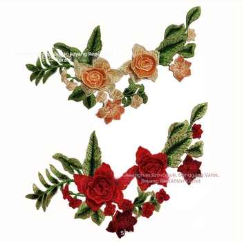 Bujor hímzéses gallér applikáció gyerekeknek - poliészter szálak, márka Chuanghao Embroidery