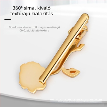 Réz nyakkendő-klipsz virágmotívummal, férfi stílus, PT990 tisztaság, elektroplatírozás