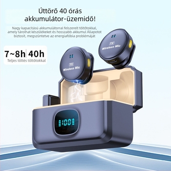 Lavalier mikrofon élő közvetítéshez (beépített akkumulátor; alacsony zaj <60 dB; névleges teljesítmény 5)
