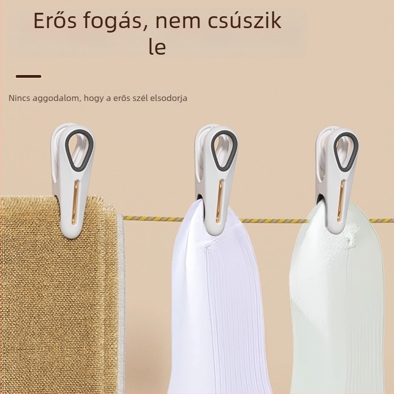 Műanyag szárító klipek, 72 darabos készlet, paplanhoz és ruhákhoz, univerzális használat, modern minimalista dizájn