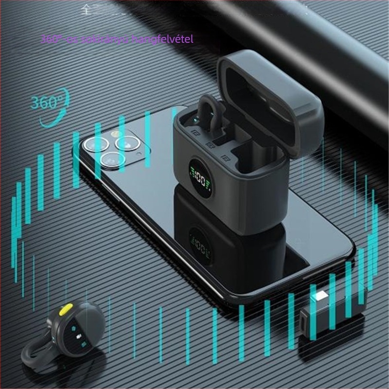 Q28 lavalier mikrofon telefonhoz és PC-hez – omnidirikcionális, frekvenciasáv 20 Hz–20 kHz, SNR ≥70 dB, beépített 300–500 mAh akkumulátor, üzemidő 3–6 óra