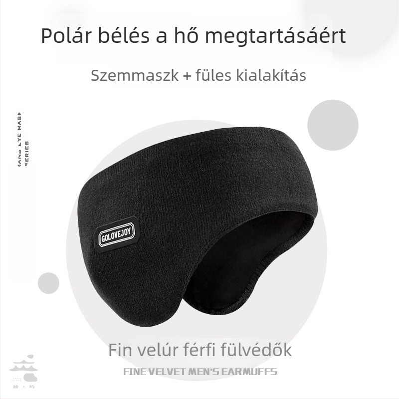 Uniszex fülmelegítő fejkendővel — hátrafelé hordható, szélálló és meleg téli/ősz szabadtéri tevékenységekhez