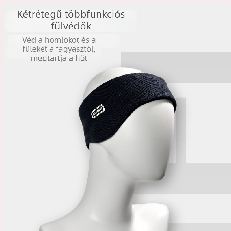 Uniszex fülmelegítő fejkendővel — hátrafelé hordható, szélálló és meleg téli/ősz szabadtéri tevékenységekhez