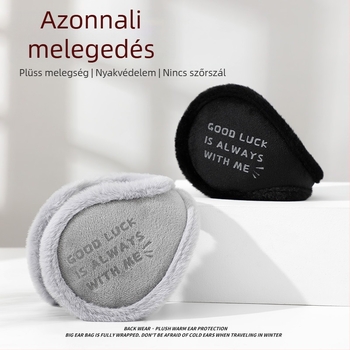 Uniszex koreai stílusú fülvédő, fleece-beléssel, vastag és meleg, egyszínű kivitel, kültéri téli használatra