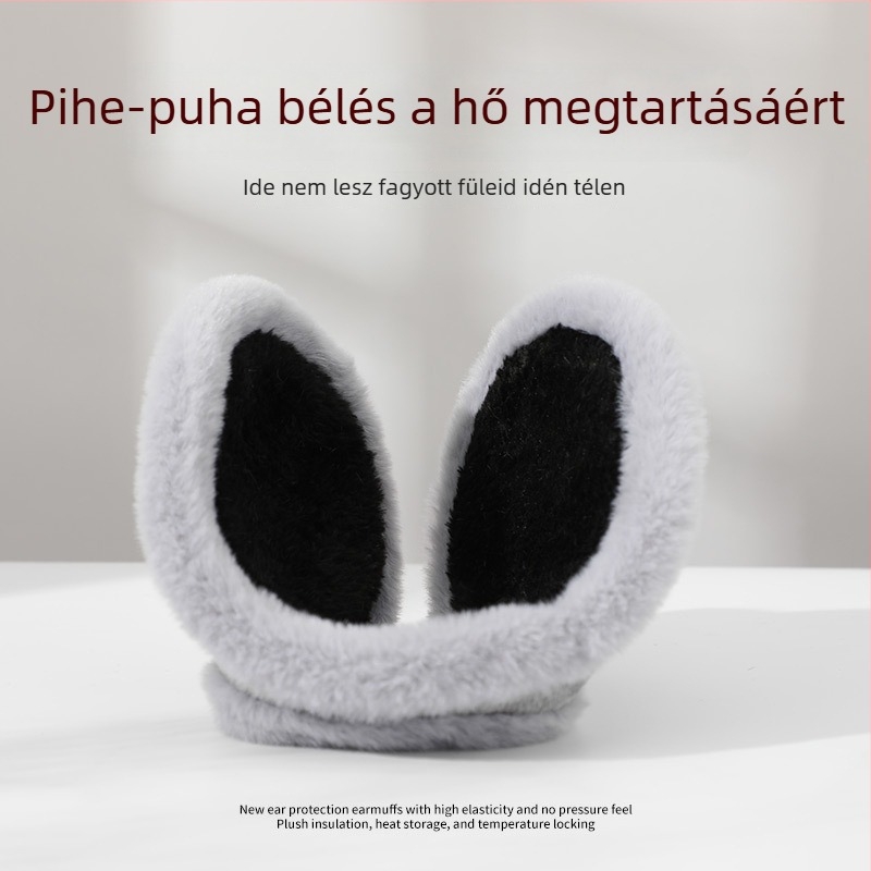 Uniszex koreai stílusú fülvédő, fleece-beléssel, vastag és meleg, egyszínű kivitel, kültéri téli használatra