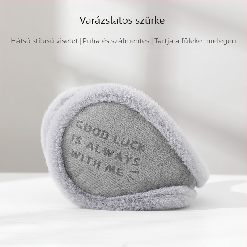 Uniszex koreai stílusú fülvédő, fleece-beléssel, vastag és meleg, egyszínű kivitel, kültéri téli használatra