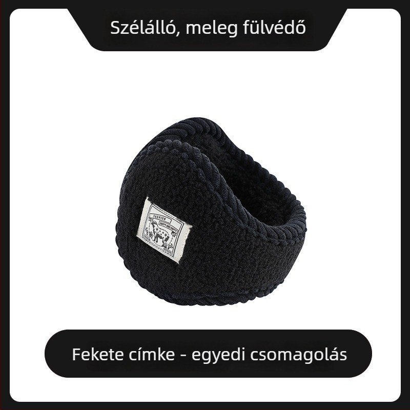 Kouji téli fülvédő, poliészter anyag, hátulról rögzíthető, minimalist design, uniszex felnőtt, meleg