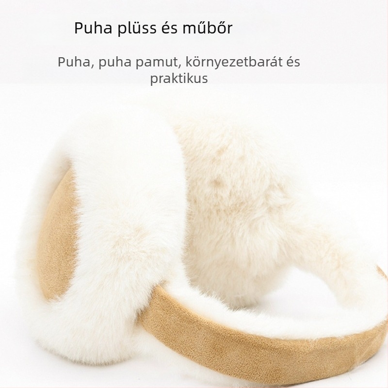 Plüss fülmelegítő nőknek, uniszex, őszi-téli szezon, egyszínű mintázat, melegen tartja