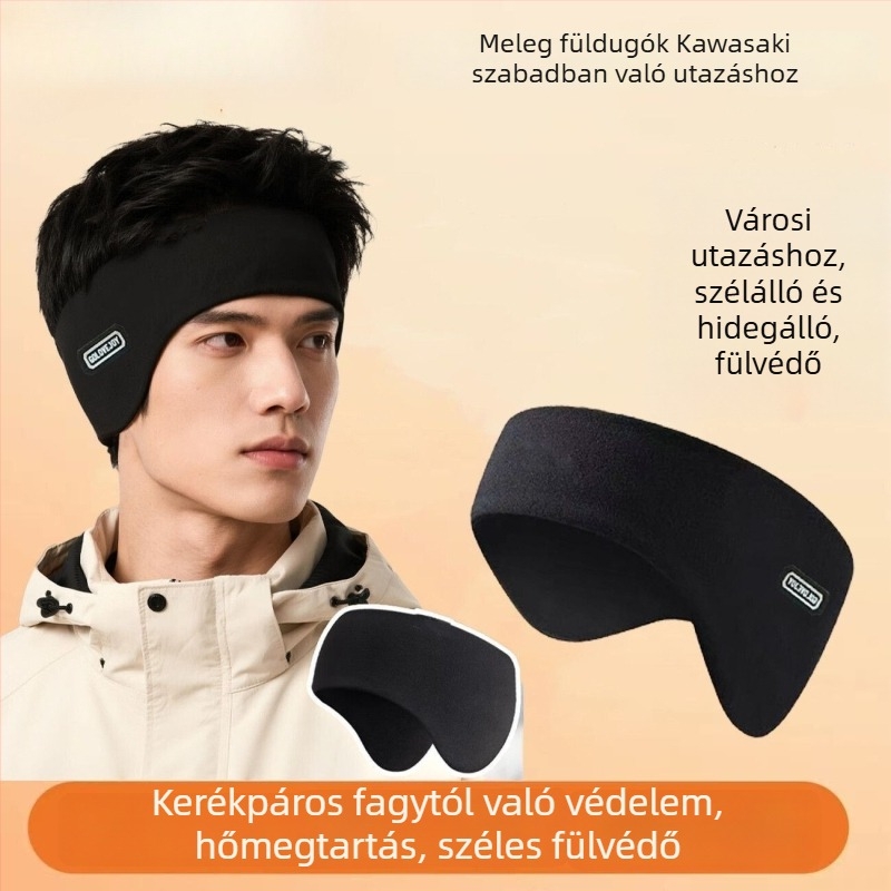 Téli fülmelegítő és fejfedő készlet – plüss anyag, egyszínű minta, uniszex, felnőtt, minimalist stílus