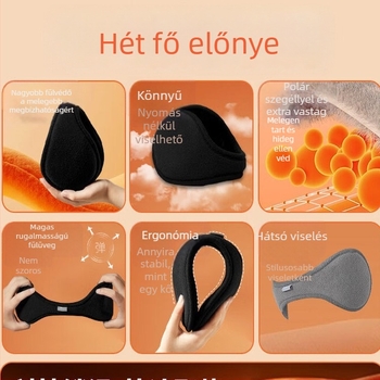 Xtep téli fülvédők, poliészter rostból készült bélés, fleeces béléssel, vastagított kivitel, szélvédettek, felnőtteknek, uniszex