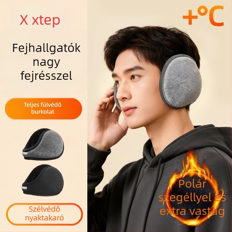 Xtep téli fülvédők, poliészter rostból készült bélés, fleeces béléssel, vastagított kivitel, szélvédettek, felnőtteknek, uniszex