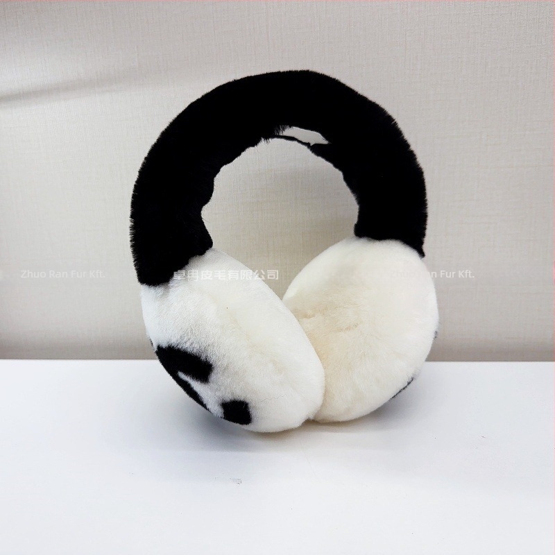 Női plüss fülmelegítő Panda-stílusban téli használatra