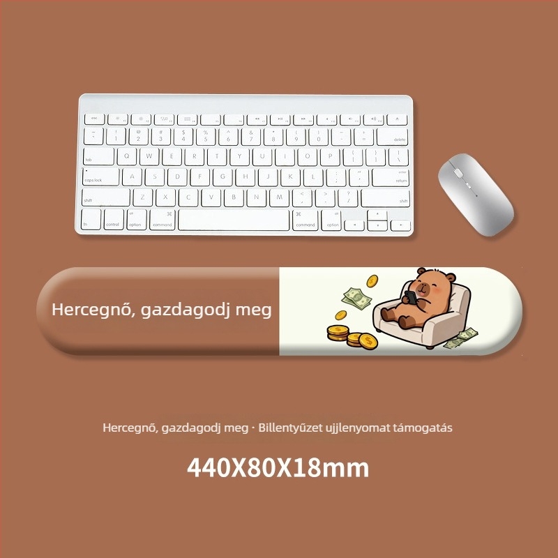 Billentyűzetpad és egér csuklótámasz – szilikon, csúszásmentes, kopásálló, modell 0081 #0699, testreszabás támogatott