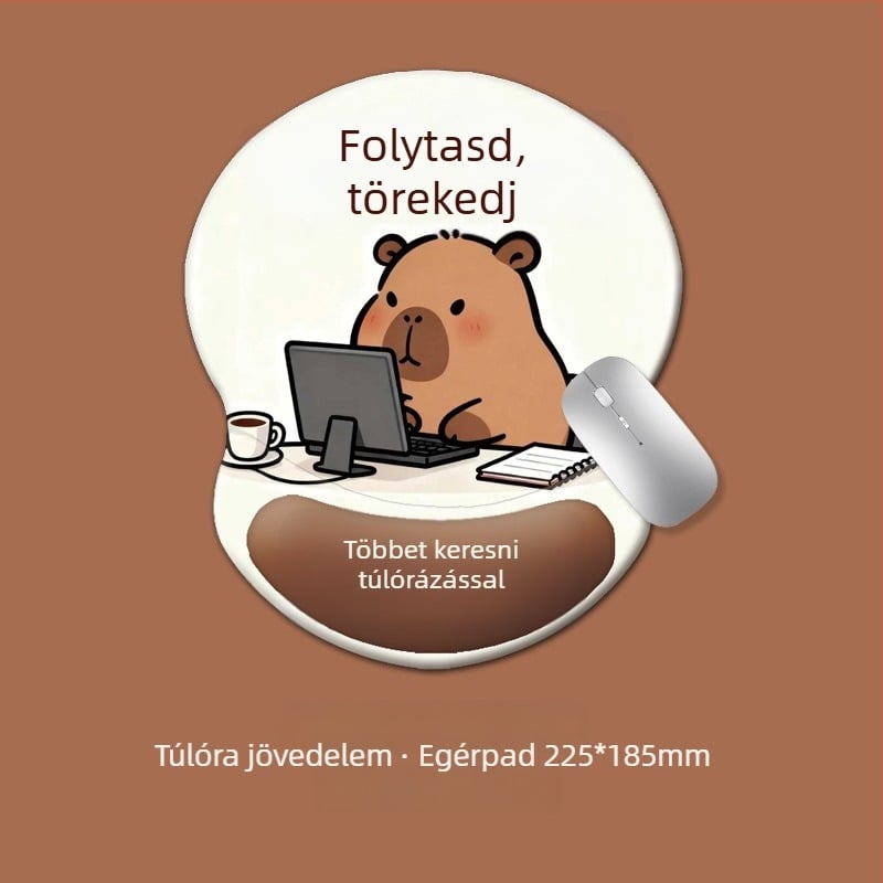 Billentyűzetpad és egér csuklótámasz – szilikon, csúszásmentes, kopásálló, modell 0081 #0699, testreszabás támogatott