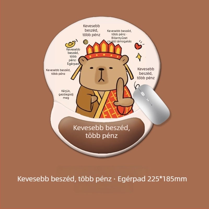 Billentyűzetpad és egér csuklótámasz – szilikon, csúszásmentes, kopásálló, modell 0081 #0699, testreszabás támogatott