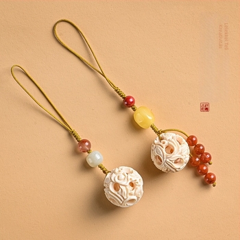 Medál mamut elefántcsontból, kézzel készített, etnikus stílus, irodalmi retro dizájn, 2022 télen