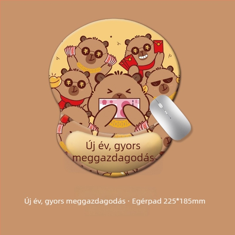 Billentyűzet alátét + egér csuklótámasz, szilikon, stílus: kéztámasz billentyűzethez és egérhez, csúszásmentes és kopásálló, irodai használatra