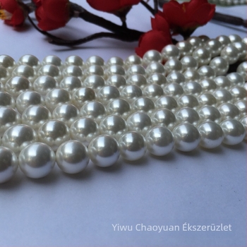 DIY ékszerkészítéshez héj gyöngyök, gyöngyház hatású bevonattal, feldolgozás: vágás és csiszolás, egyszerű luxus stílus, tél 2023