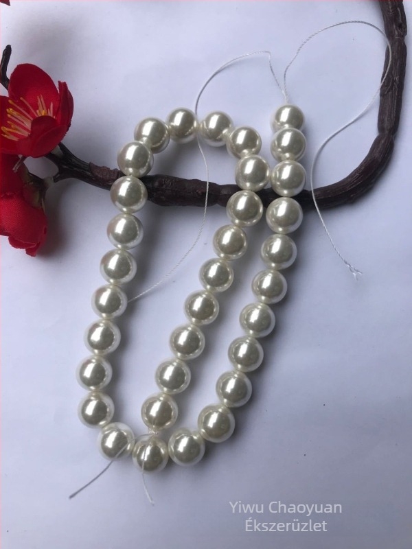 DIY ékszerkészítéshez héj gyöngyök, gyöngyház hatású bevonattal, feldolgozás: vágás és csiszolás, egyszerű luxus stílus, tél 2023