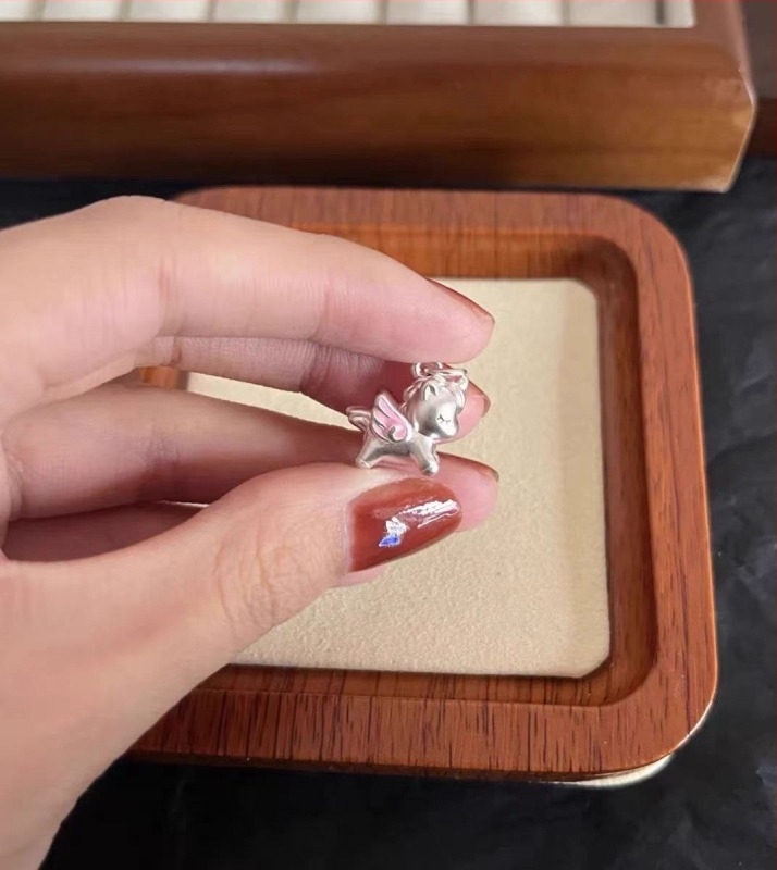 Ezüst 999 egyszarvú nyaklánc medállal, golyó lánccal – nőknek, pasztorális stílus