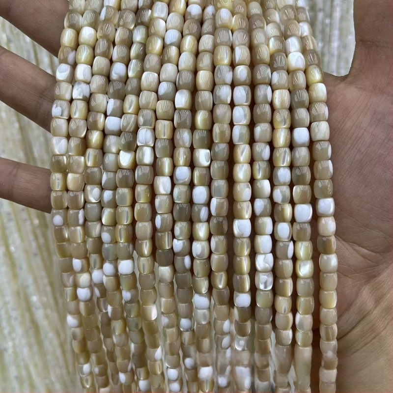Tengeri kagylóból készült hordó alakú gyöngyök, hengeres, kézi polírozás, könnyű luxus stílus, nemes motívum, DIY nyaklánc és karkötő alkatrészek