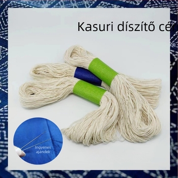 Hímzőfonal - Sashiko hímzés, 100% pamut, 120 m hossz, 1 mm vastagság, 4/6/8 fonal opciók