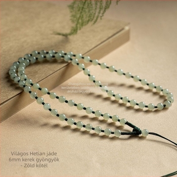Hetian jade nyaklánc 18k aranymedállal, kézműves, uniszex, geometriás design, hossza legfeljebb 30 cm