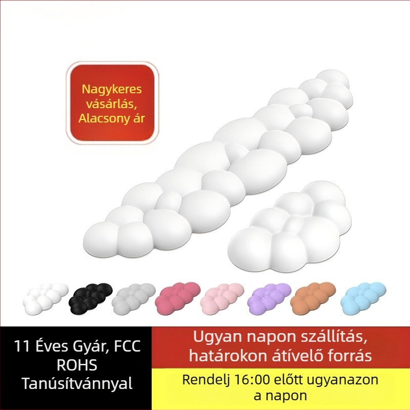 Egér csuklótámasz párna – kis párna, Cortical anyag, csukló szalag, egyoldalas, OEM feldolgozás