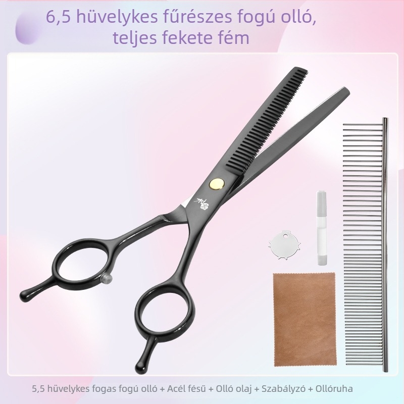 Ívelt kutyaszőr-gondozó olló készlet a szőr nyírásához
