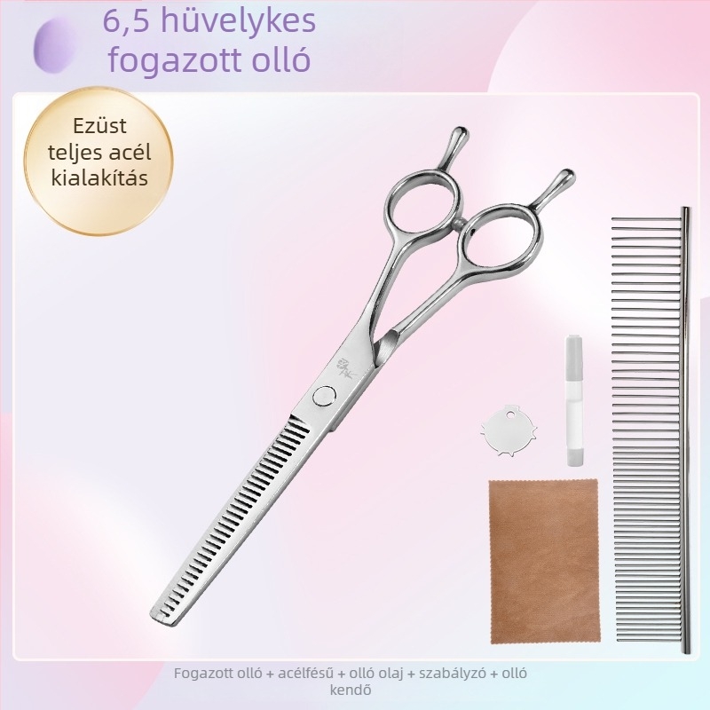 Ívelt kutyaszőr-gondozó olló készlet a szőr nyírásához