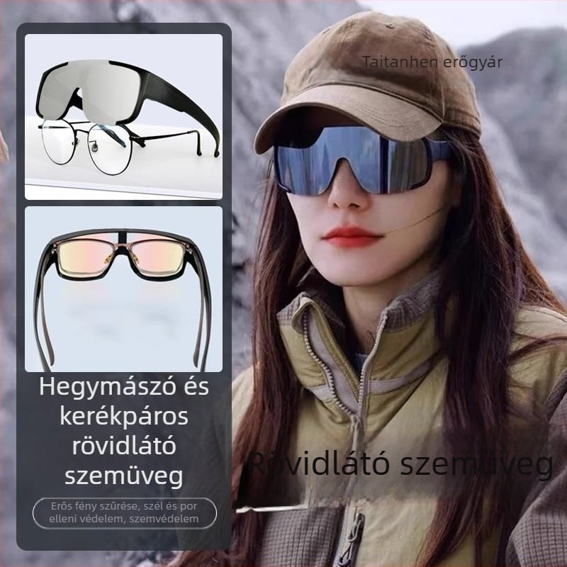 Női hegyi szemüveg – dioptria 1 a miopii, szél- és UV védelem, teljes keretű műanyag, kerékpározáshoz