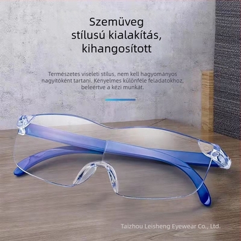 Fejre szerelt olvasó nagyító anti-radiációs lencsékkel, nagy felbontású, többfokozatú nagyítás