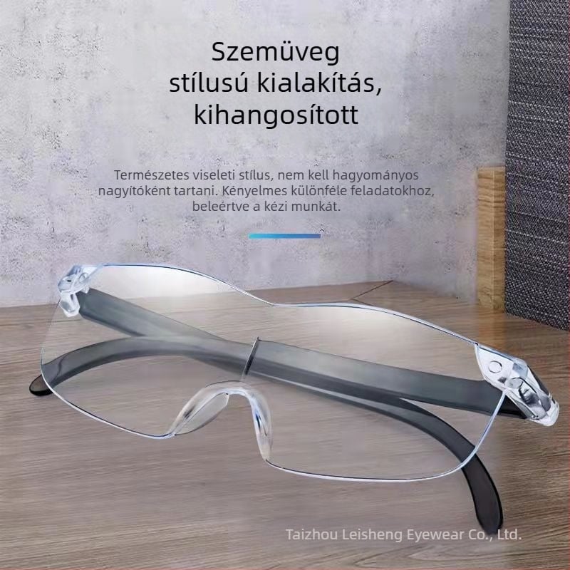 Fejre szerelt olvasó nagyító anti-radiációs lencsékkel, nagy felbontású, többfokozatú nagyítás