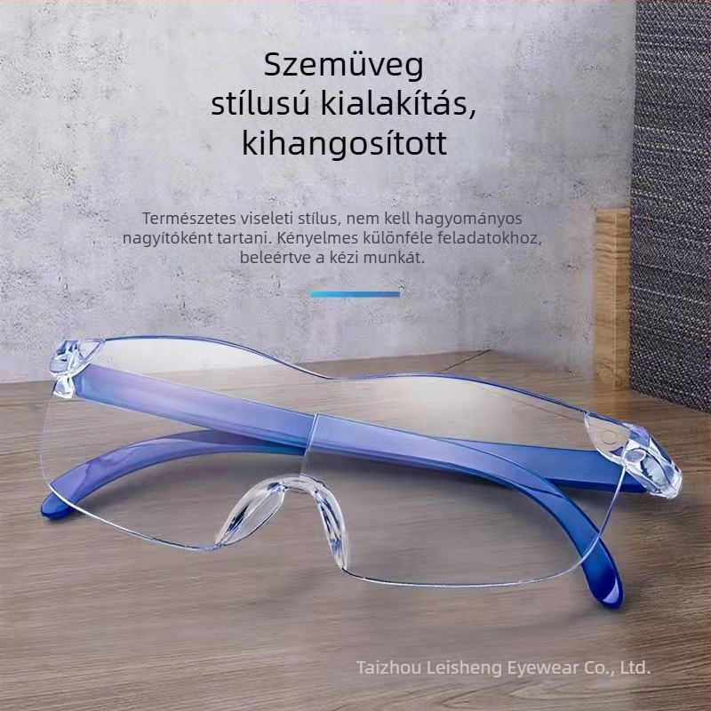 Fejre szerelt olvasó nagyító anti-radiációs lencsékkel, nagy felbontású, többfokozatú nagyítás