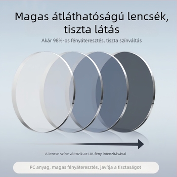 Kerékpáros szemüveg memória műanyag kerettel, cserélhető lencsék, sík tükrös lencsék